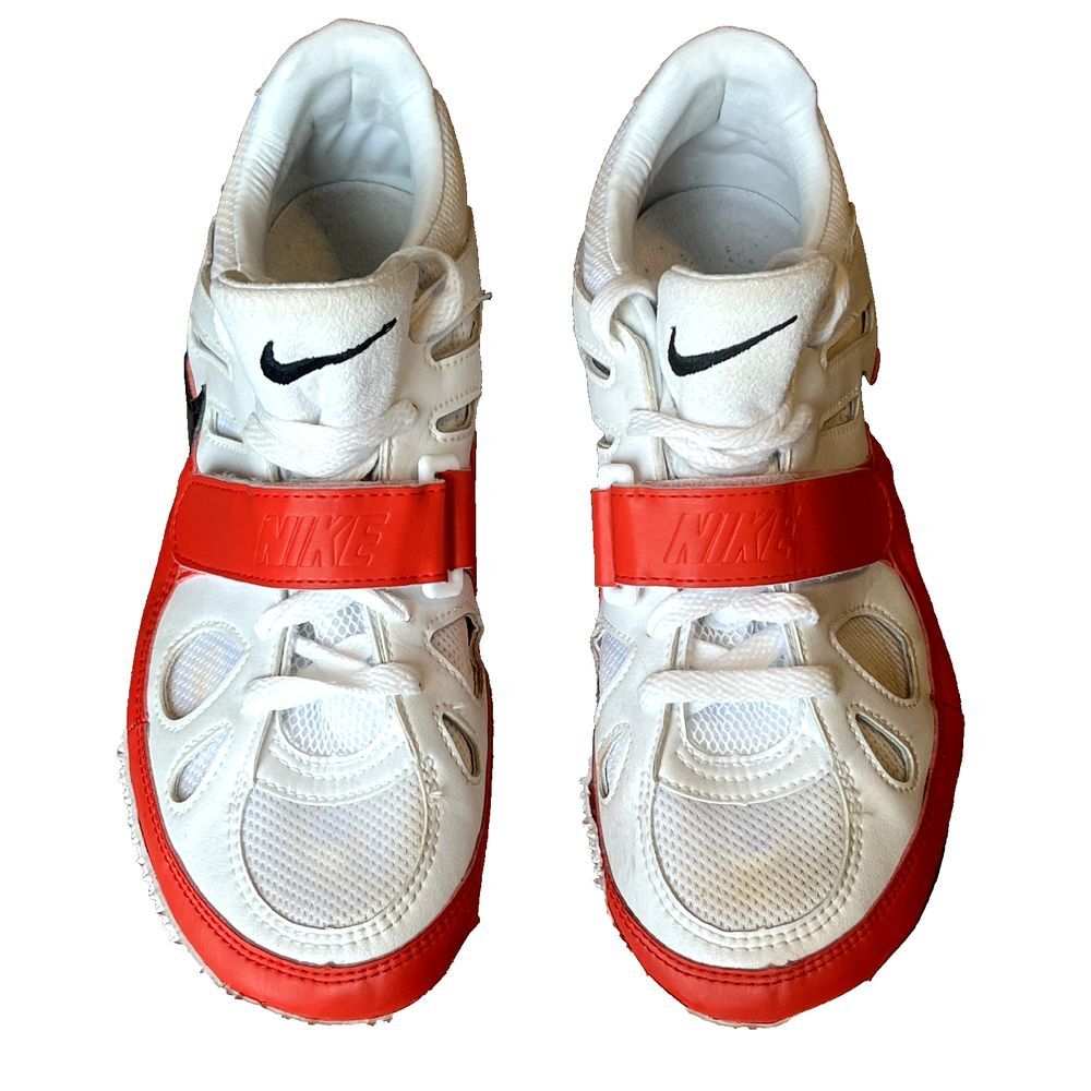 Nike Zoom HJ 2 Bowerman Series Track & Field Spikes White Red Mens 8.5 EU 42